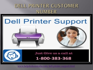 Dell Printer Support 1-800-383-368 Number Australia- Paper Jam Error