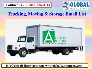 Trucking, Moving & Storage Email List