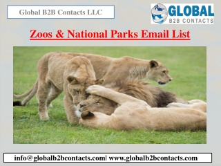 Zoos & National Parks Email List