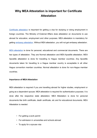 Why MEA Attestation is important for Certificate Attestation