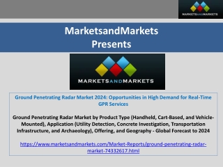 Ground Penetrating Radar Market 2024: Opportunities in High Demand for Real-Time GPR Services