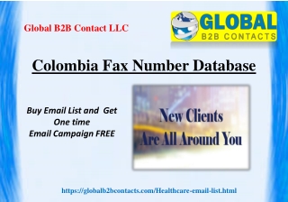 Colombia Fax Number Database