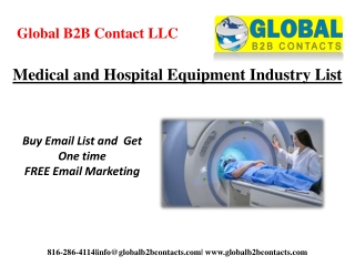 Medical and Hospital Equipment Industry List