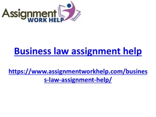 Business law assignment help