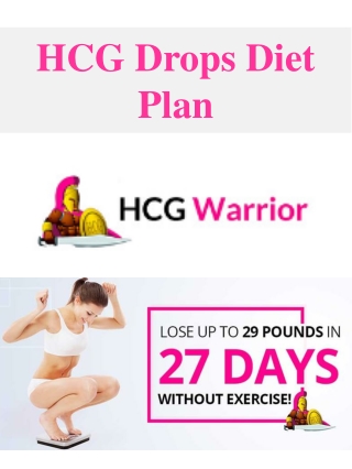 HCG Drops Diet Plan