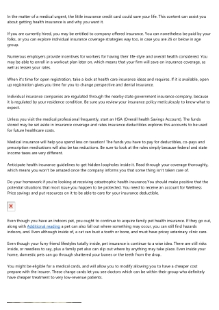 Obtaining The Health Insurance Insurance coverage You Require