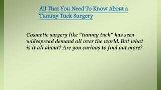 Tummy Tuck Denver