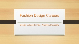 Fashion Design Careers - Avantika University