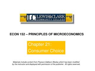 Chapter 21: Consumer Choice