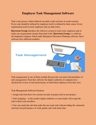 Employee Task Management Software