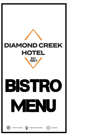 Diamond Creek Bistro Menu