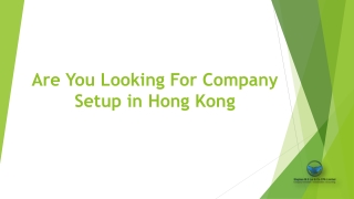 Are You Looking For Company Setup in Hong Kong