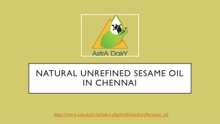 Natural Unrefined Sesame Oil In Chennai