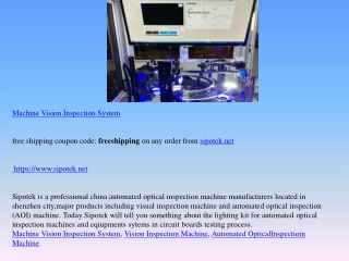 Machine Vision Inspection System