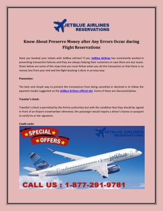 Know About Preserve Money after Any Errors Occur during Flight Reservations