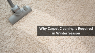 Why carpet cleaning is required in Winter Season