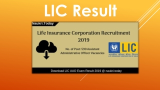 LIC Result 2019 For AAO Mains Exam | Check LIC AAO Cut Off Marks