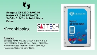 Seagate XF1230-1A0240 Nytro XF1230 SATA-III 240Gb 2.5-Inch Solid State Drive