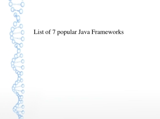 List of 7 popular Java Frameworks for 2019