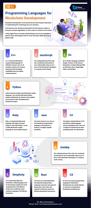 Top 11 programming languages for Blockchain Development