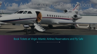 Book Tickets at Virgin Atlantic Airlines Reservations and Fly Safe