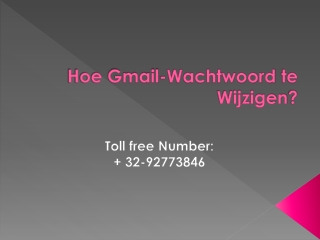 Hoe Gmail-Wachtwoord te Wijzigen?