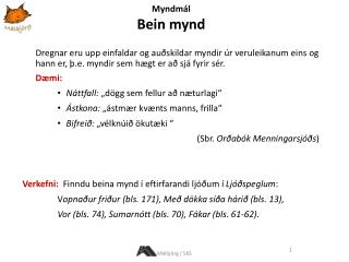 Myndmál Bein mynd