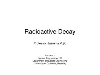 Radioactive Decay