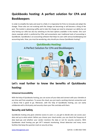 Quickbooks Hosting For CPA and Bookkeepers