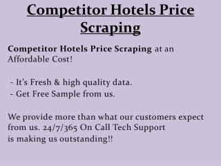 Competitor Hotels Price Scraping