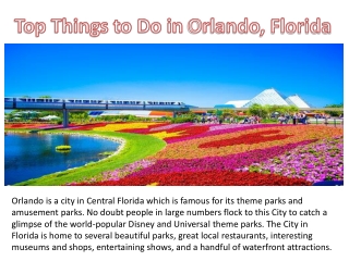 Top Things To Do in Orlando , Florida