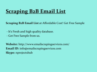Scraping B2B Email List