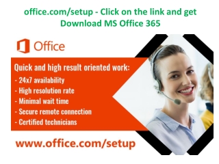 office.com/setup - Click on the link and get Download MS Office 365