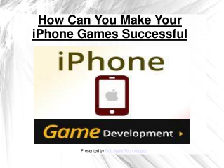 How Can You Make Your iPhone Games Successful
