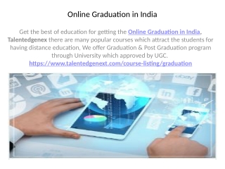 Online Graduation in India