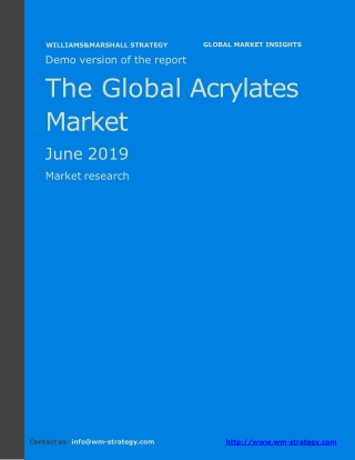 WMStrategy Demo The Global Acrylates Market June 2019