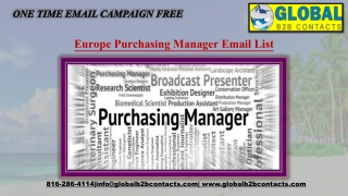 Europe Purchasing Manager Email List