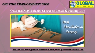 Oral and Maxillofacial Surgeons Email & Mailing List