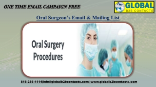 Oral Surgeon’s Email & Mailing List