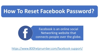 How to Reset Facebook Password?