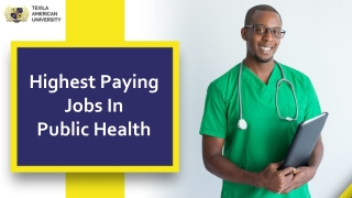 Highest paying jobs in public health