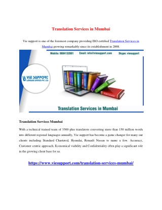 Translation Services in Mumbai