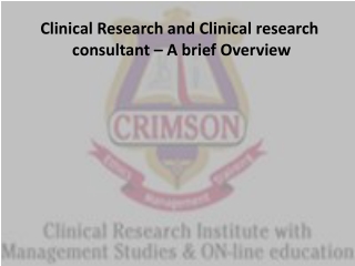 eligibility of clinical research courses