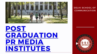 Post Graduation PR Media Institutes DSC