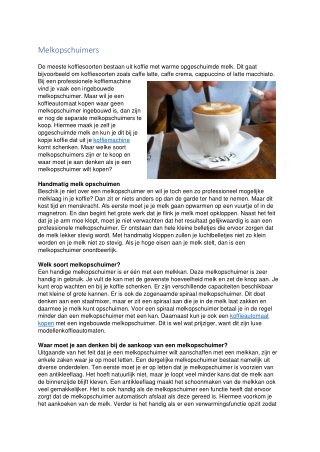 Melkopschuimers
