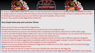 Piggy Riches Mobile Slot by Jackpot Wish UK