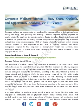 Corporate Wellness Market - Size, Share, Outlook, and Opportunity Analysis, 2018 – 2026