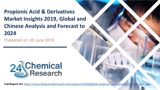 Propionic acid &amp; derivatives market insights 2019,analysis and forecast to 2024