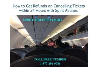 How to Get Refunds on Cancelling Tickets within 24 Hours with Spirit Airlines