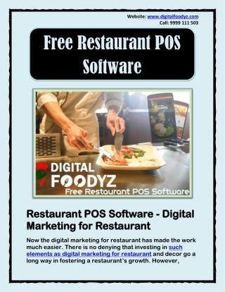 Restaurant POS Software - Digital Marketing for Restaurant
